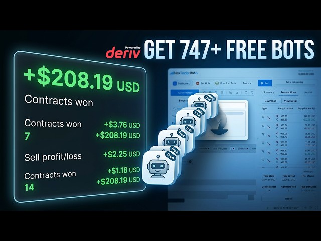 Deriv Bots Tutorial – 747+ Free Deriv Bots for Beginners