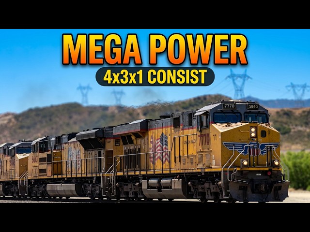 UP MEGA MANIFEST at Cajon Junction — 4×3×1 Power, 162 Cars