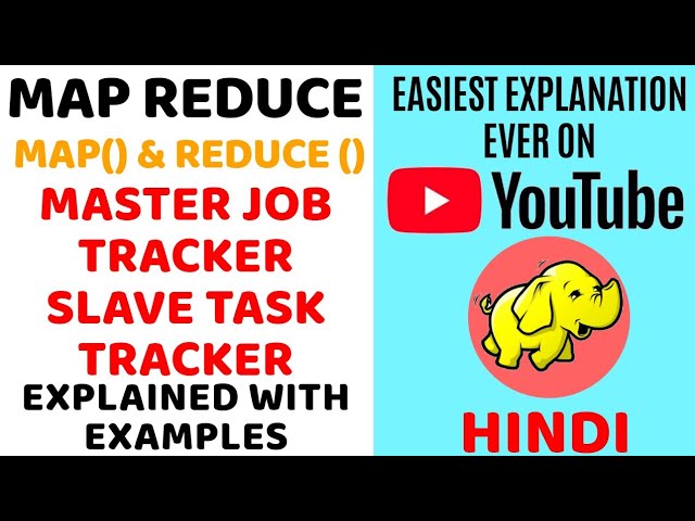 Map Reduce ll Master Job Tracker and Slave Tracker Explained with Examples in Hindi