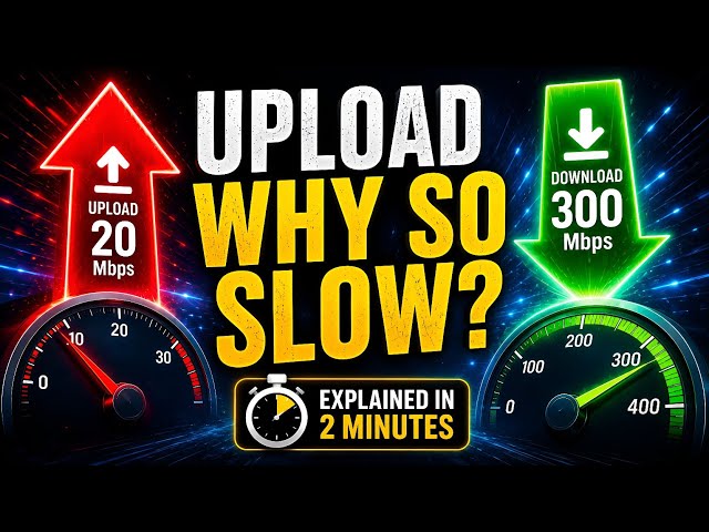 Why Is Upload Speed Slower Than Download Speed? Explained in 2 Minutes