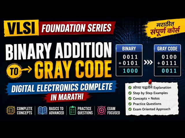 Digital Electronics Complete Course in Marathi | Binary Addition & Gray Code Explained