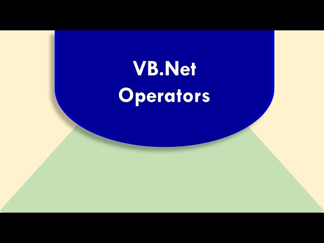VB.Net Operators