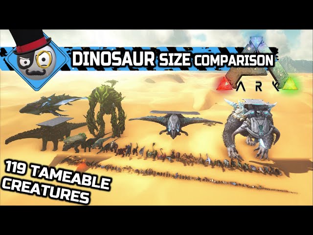 DINOSAURS SIZE COMPARISON - Ark Survival Evolved all Dinosaurs (2020)