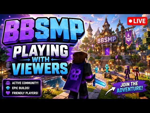 🔴 LIVE | I Joined an ACTIVE Minecraft SMP With Nothing… | BBSMP