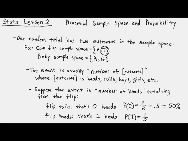 Statistics - Binomial Sample Space and Probability