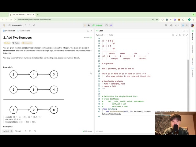 Add Two Numbers (LeetCode)