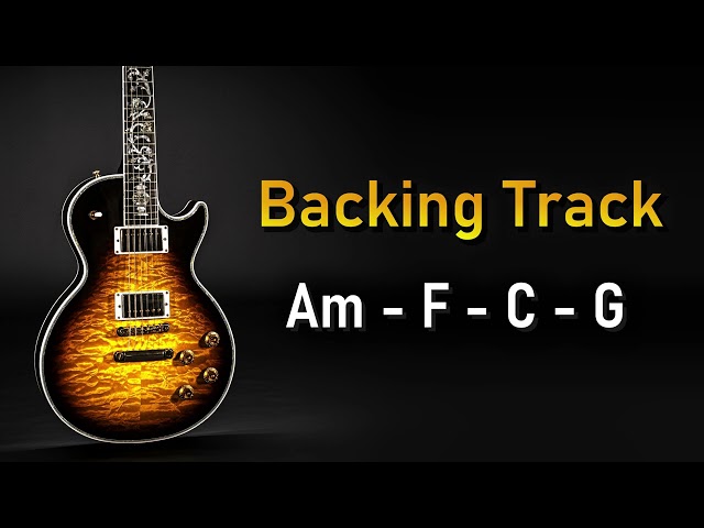 Rock Pop BACKING TRACK A Minor | Am F C G | 70 BPM | Guitar Backing Track