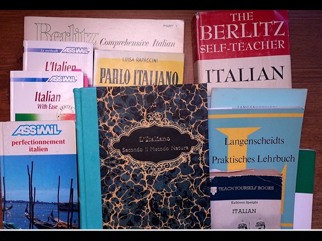 Books to Learn Italian from my Language Library Assimil, Berlitz, Nature Method, TYS, Langenscheidts
