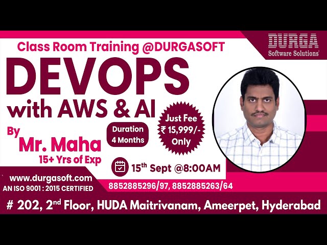 DEVOPS with AWS & AI Class Room Training @ DURGASOFT