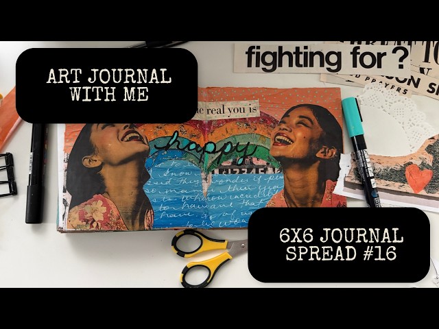 Art Journal with Me 6x6 Journal Spread #16