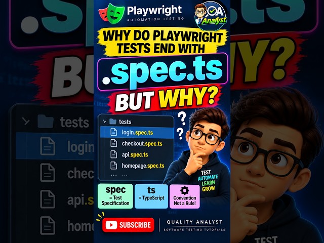 Why Do Playwright Tests End With  spec ts 🤔 #Shorts #playwright #qualityanalyst