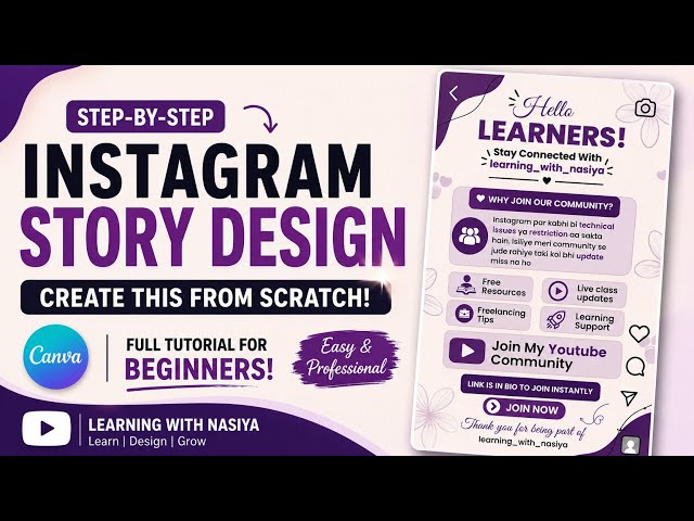 How to Design an Instagram Story in Canva | Step-by-Step Canva Tutorial for Beginners