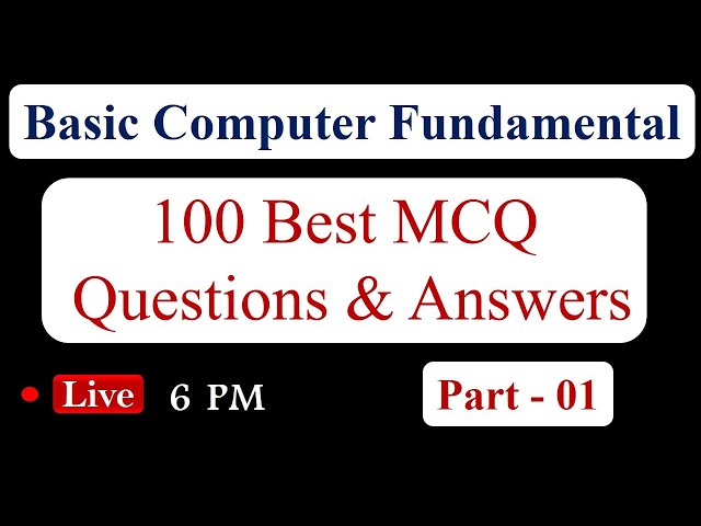 Basic Computer Fundamental MCQ Quiz Part - 1 | Computer Objective Questions [Hindi]