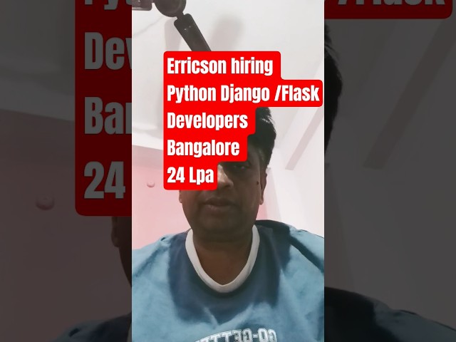 Ericsson Hiring Python Developer | Bangalore Jobs 2026