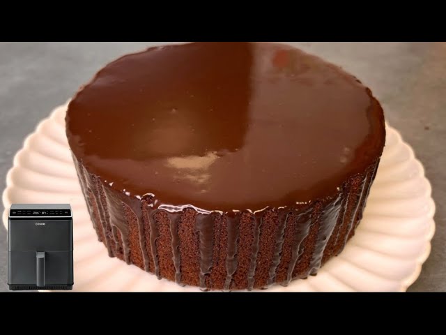 😀 MOIST CHOCOLATE SPONGE CAKE! In the AIR FRYER, complete recipe. So juicy! 😍😍 #airfryer