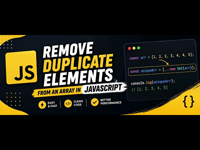 Remove Duplicate Elements in an Array in Javascript