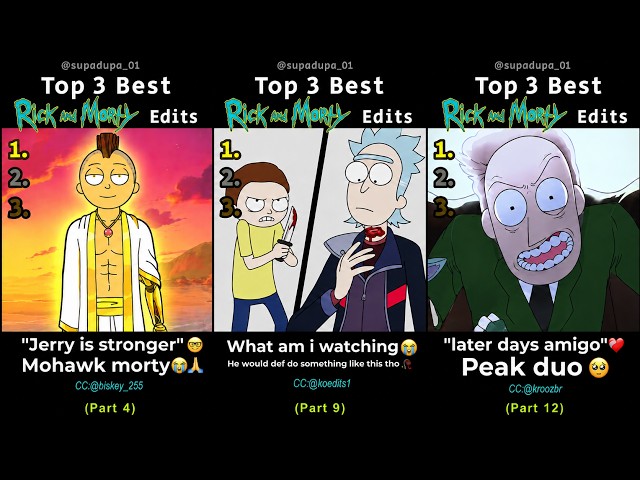 Ranking Best Rick and Morty Edits COMPILATION Part 1 (Part 1-20)