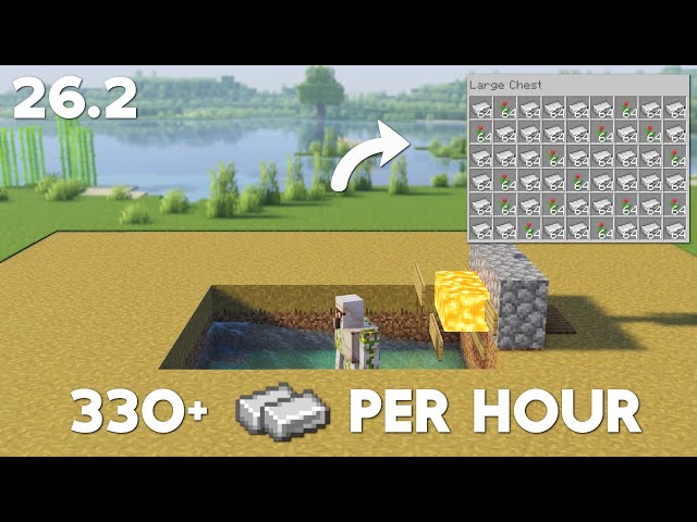 Minecraft 26.2 Easiest IRON Farm Tutorial - 330+ Per Hour