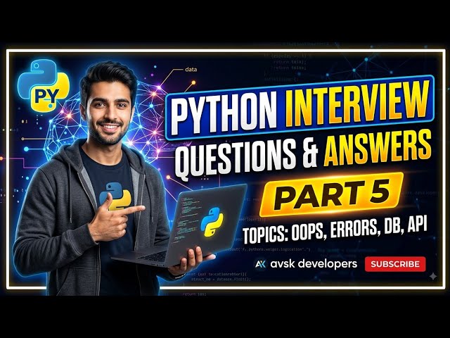 Python Interview Questions & Answers Part 5 | Top Python Questions for Interviews