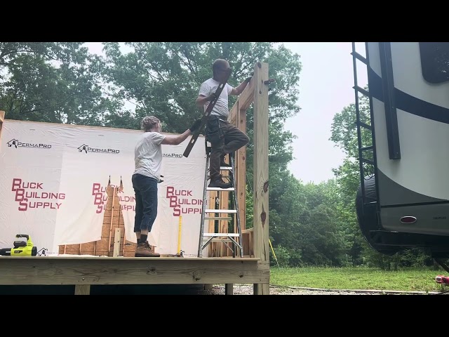 Upsize Tiny House episode 50 – Building our next chapter: Deck now becomes an enclosed Sunroom!!!