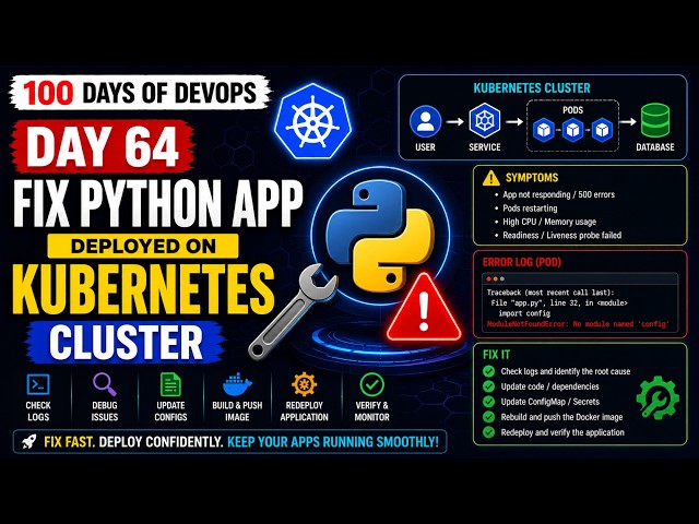 Day 64 Fix Python App Deployed on Kubernetes | KodeKloud #kodekloud #100