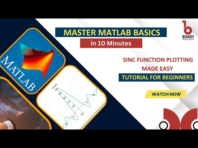 Data Visualization in MATLAB / Mathworks: Plotting the Sinc Function | Data Science for Beginners