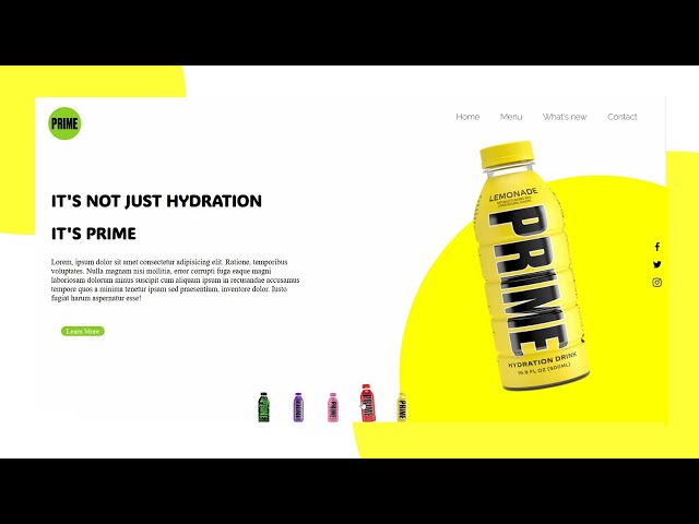 Making a website for KSI's and Logan Paul's Prime using HTML, CSS, & JS