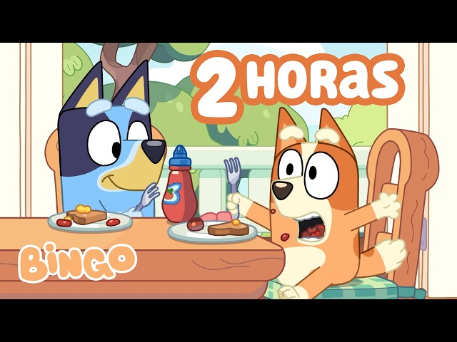 ¡Bingo prueba comidas nuevas! | Recopilación de Bluey | Bingo - Español Canal Oficial
