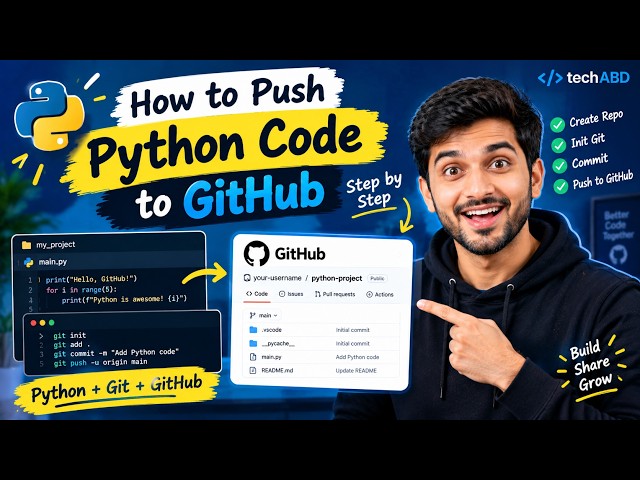 How to Push Python Code to GitHub 🚀 | Git & GitHub Tutorial for Beginners