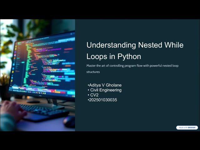 Nested while loop with example