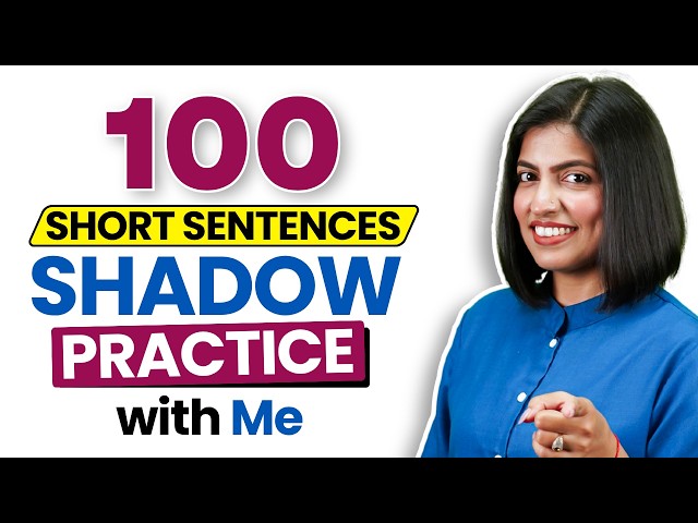 Shadow with Me 😱 | 100 Daily Use Short English Sentences Practice |  Kanchan Keshari