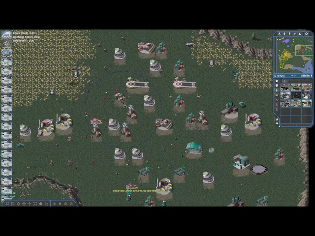 openra combined arms 0.93 usa (me, debug) vs soviet, nod, scrin brutal ai