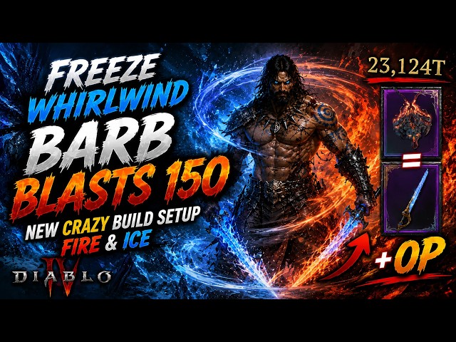 FREEZE Whirlwind BARB TAKES DOWN 150 - New CRAZY DPS Build Setup Fire & Ice