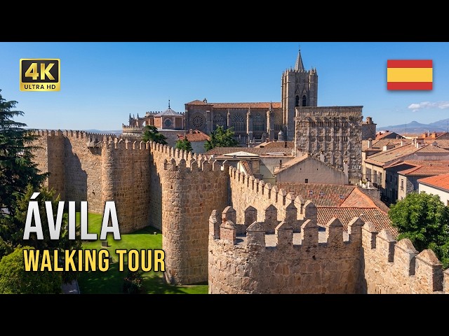 Ávila, España 🏰 Ciudad de Cantos y de Santos | Murallas de Ávila | 4K Walking Tour