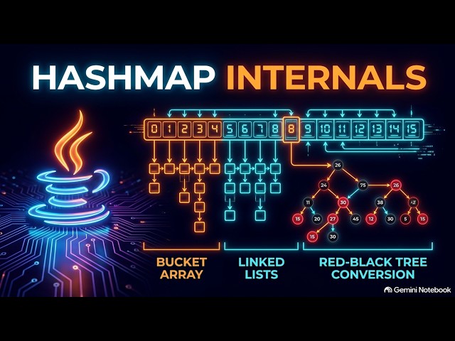 How Java HashMap ACTUALLY Works Under the Hood | Hashing, Buckets & Red-Black Trees