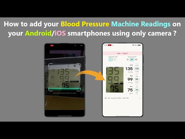 How to add your Blood Pressure Machine Readings on your Android/iOS smartphones using only camera ?
