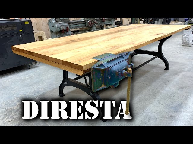 DiResta Vintage Shop Table with 2 Emmert  Vises