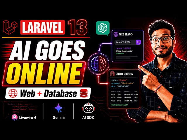 Let Your Laravel 13 AI Chatbot Search the Web & Query Orders