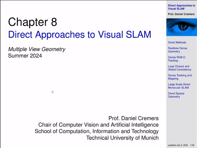 MVG - Lecture 14: Direct Approaches to Visual SLAM