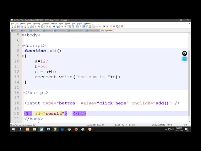 Js 6. innerHTML,value, function, basic operators, slider