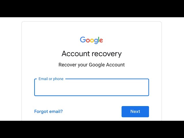 Google, Gmail, YouTube Account Recovery - Reset Password