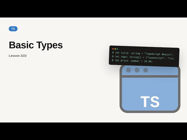 Basic Types | TypeScript Tutorial for Beginners