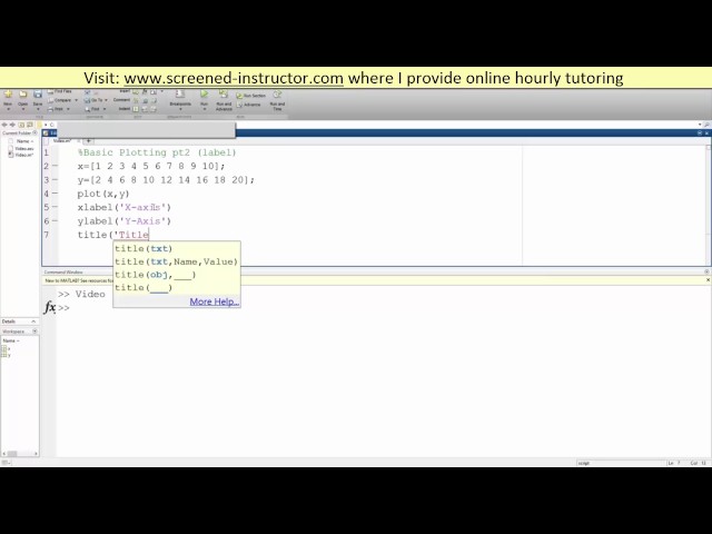 MATLAB Basic Plotting pt2 (label)