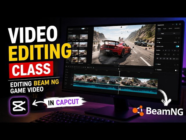 🔴 LIVE Video Editing Class 🎬 | How to Edit BeamNG.drive Gameplay in CapCut | Beginner Tutorial