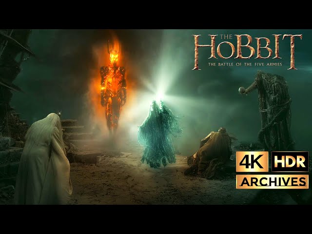 The Battle of the Five Armies |4K-HDR| Sauron Vs White Council, The Power of Light Unleashed (2014)
