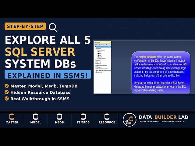 The 5 SQL Server System Databases You Need to Know.