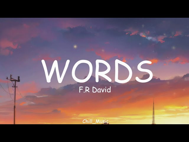 F.R David - Words (Lyrics) (Loop Video)