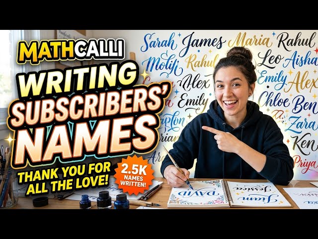 Subscribers Names Calligraphy Writing ✍️ ✨️ ❣️
