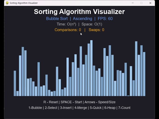 Sorting Algorithm Visualizer | Python & Pygame Project