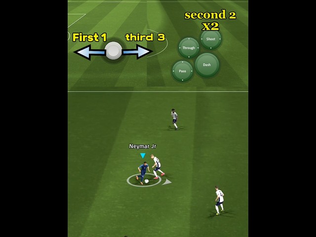joystick+double touch skills tutorial ⚽🔥#doubletouch #efootball #pes #tutorial#skillstutorial